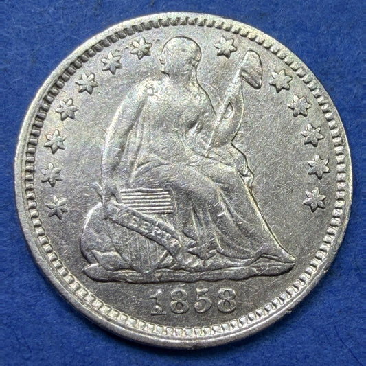 1858 Seated Liberty Half Dime H10C XF Extremely Fine 90% Silver Pre Civil War