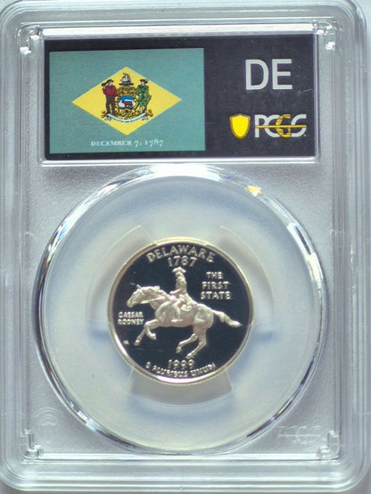 1999 S Silver State Quarter Set PCGS PR69DCAM 90% Silver (DE/PA/NJ/GA/CT) 25C