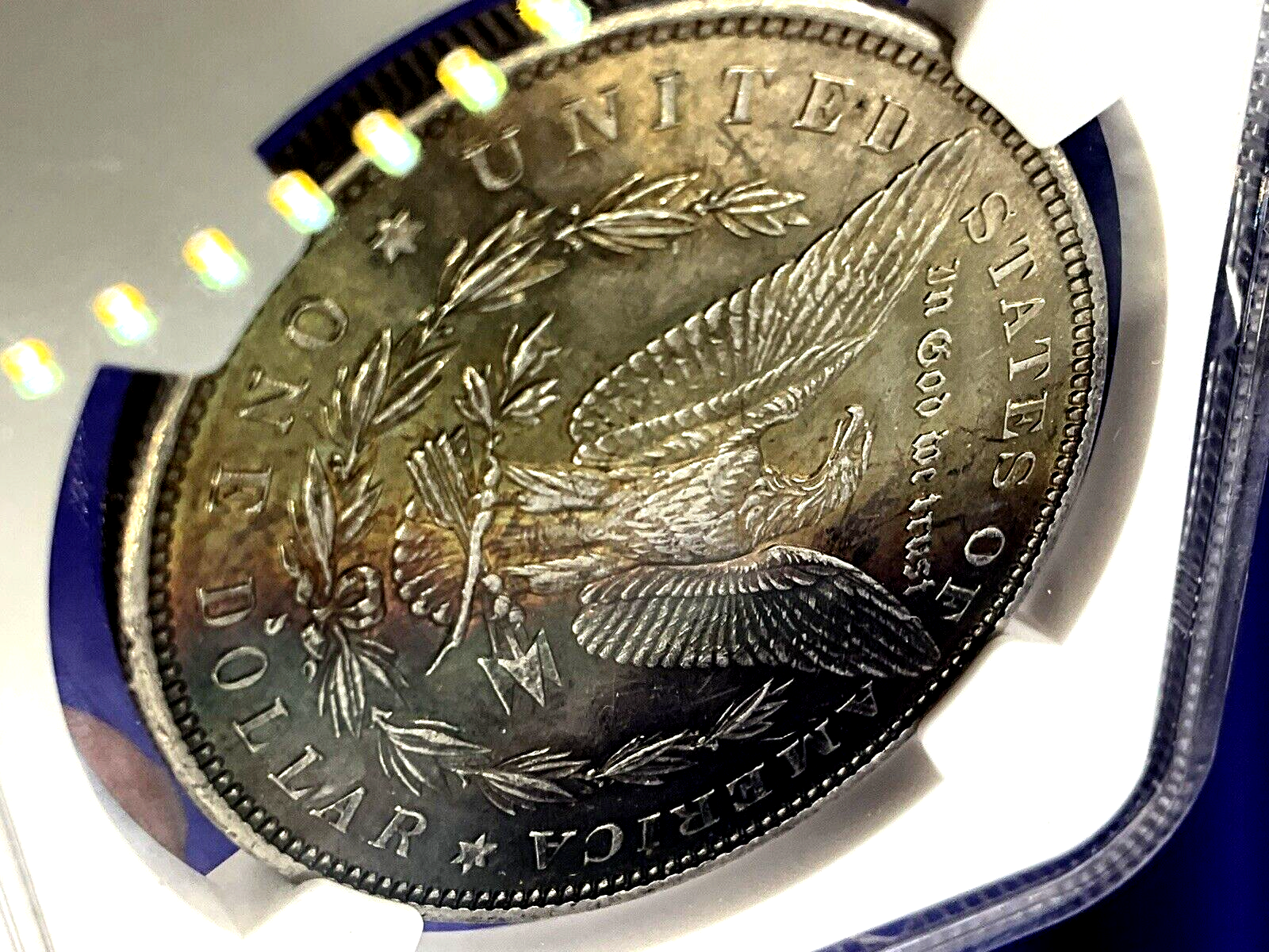 🌈 1880-S Morgan Dollar MS61 NGC Lilac Purple Salmon Toning MONSTER Eye Appeal👀