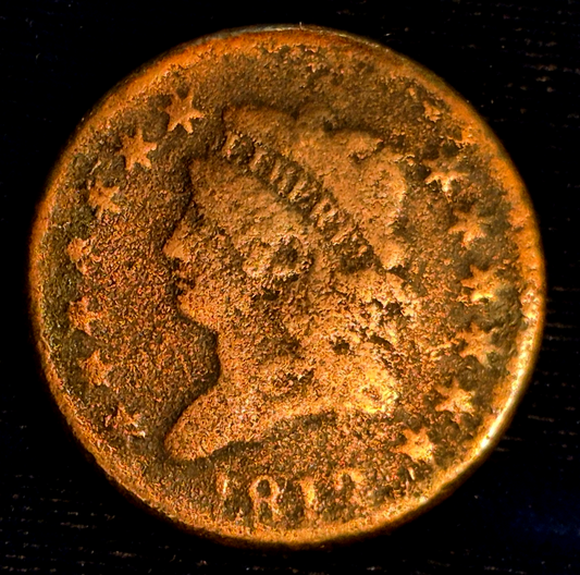1812 Large Date Classic Head Large Cent VG+ Features, S-289 R1 Typical Corrosion