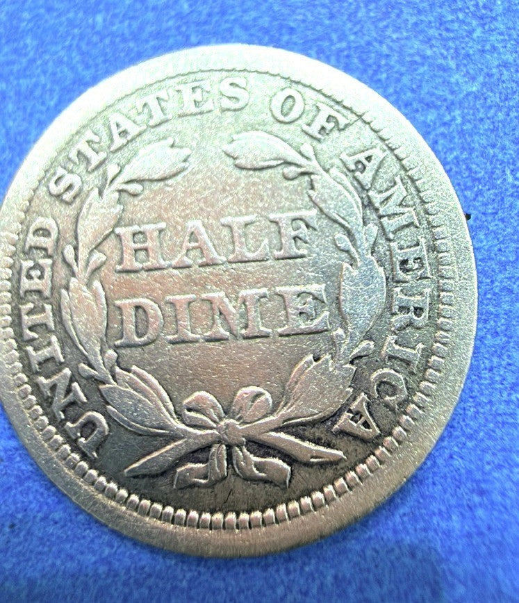 1853 Seated Liberty Half Dime Arrows at Date 90% Silver Fine Full Stars Classic
