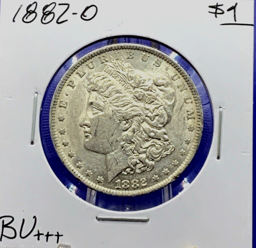 1882-O Morgan 90% Silver Dollar Gem Shiny, Bright, Well Struck Early Year
