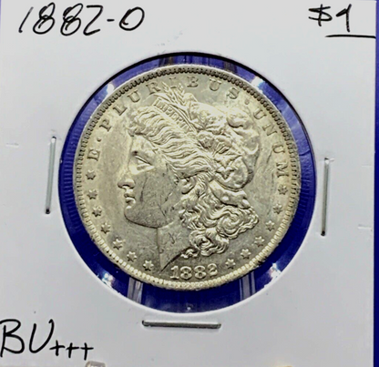 1882-O Morgan 90% Silver Dollar Gem Shiny, Bright, Well Struck Early Year