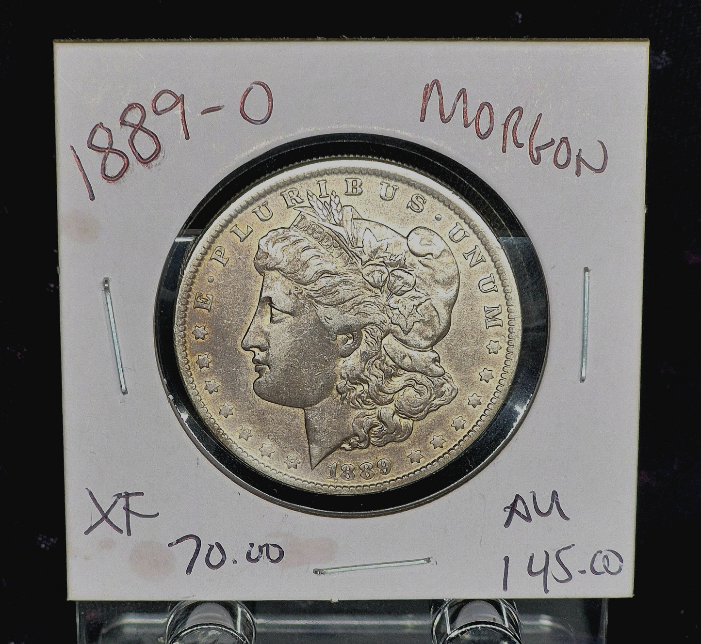 1889 O Gorgeous Toned Morgan 90% Silver Dollar Crisp AU Features Great Cheeks 1$