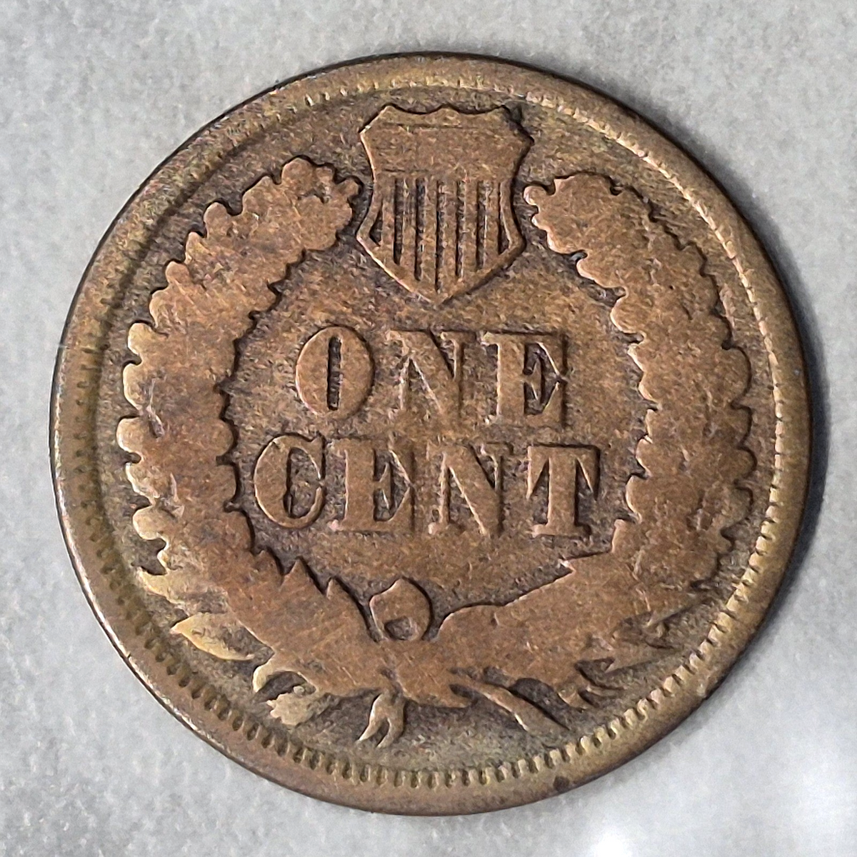 1866 Indian Head Cent Penny 1C G+ Good Plus Early Bronze Low Mintage Semi Key