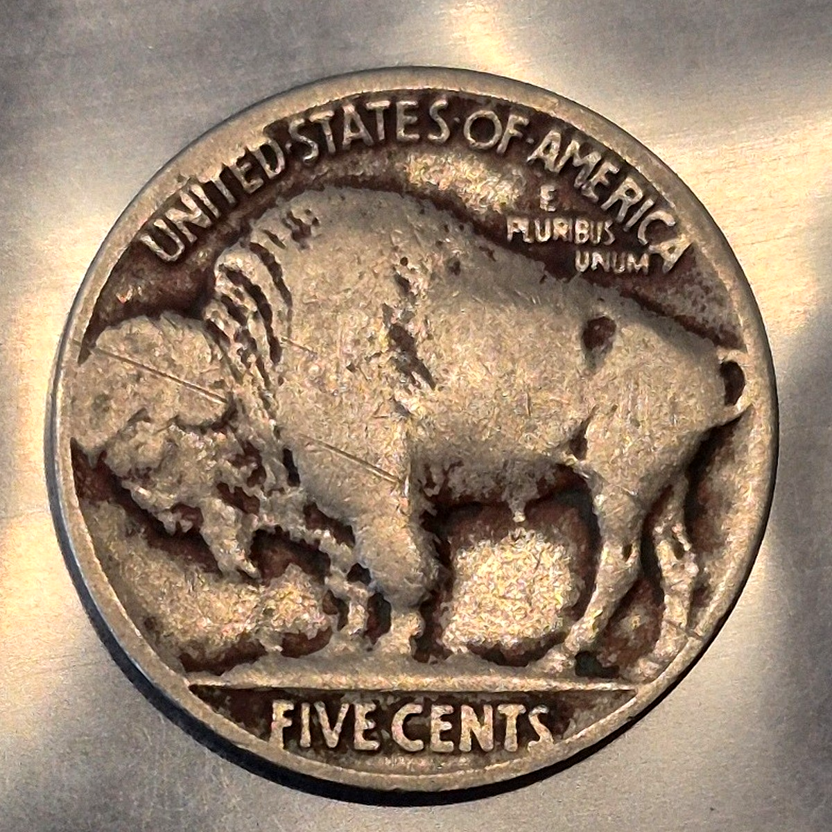 1934 Buffalo Nickel 5C Indian Head Five Cents Philadelphia Full Bold Date VG+
