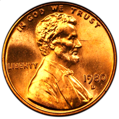 1980 D Memorial 🔥From OBW Bank Roll🔥BU Brilliant Uncirculated 1C