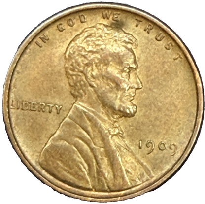 1909 VDB Lincoln Wheat Cent AU/BU Features Really Nice Copper Penny 1c Coin