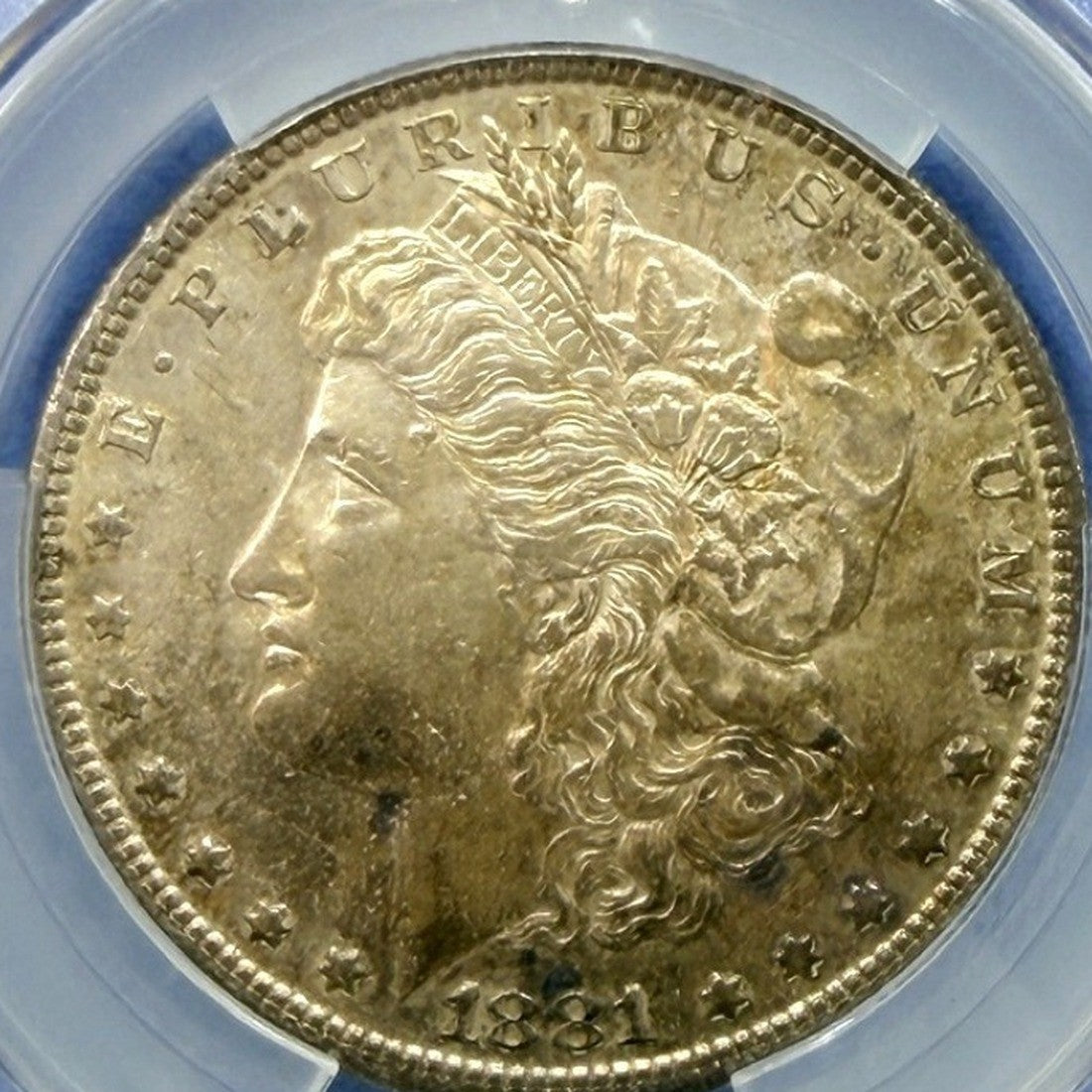 1881-S Morgan Silver Dollar CAC AU Details Cleaned San Francisco Mint 90% Silver