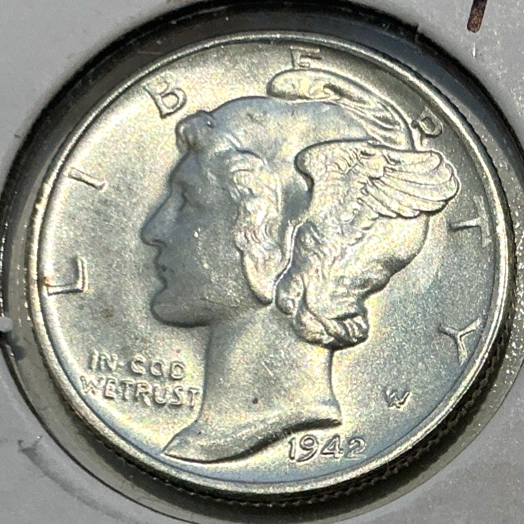 1942 S Mercury SILVER Dime MS Features FB Quality Full Bands San Francisco 10c