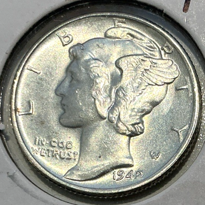 1942 S Mercury SILVER Dime MS Features FB Quality Full Bands San Francisco 10c