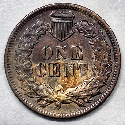 1897 Indian Head Cent Penny 1C AU+ About Uncirculated Full LIBERTY Bronze Coin