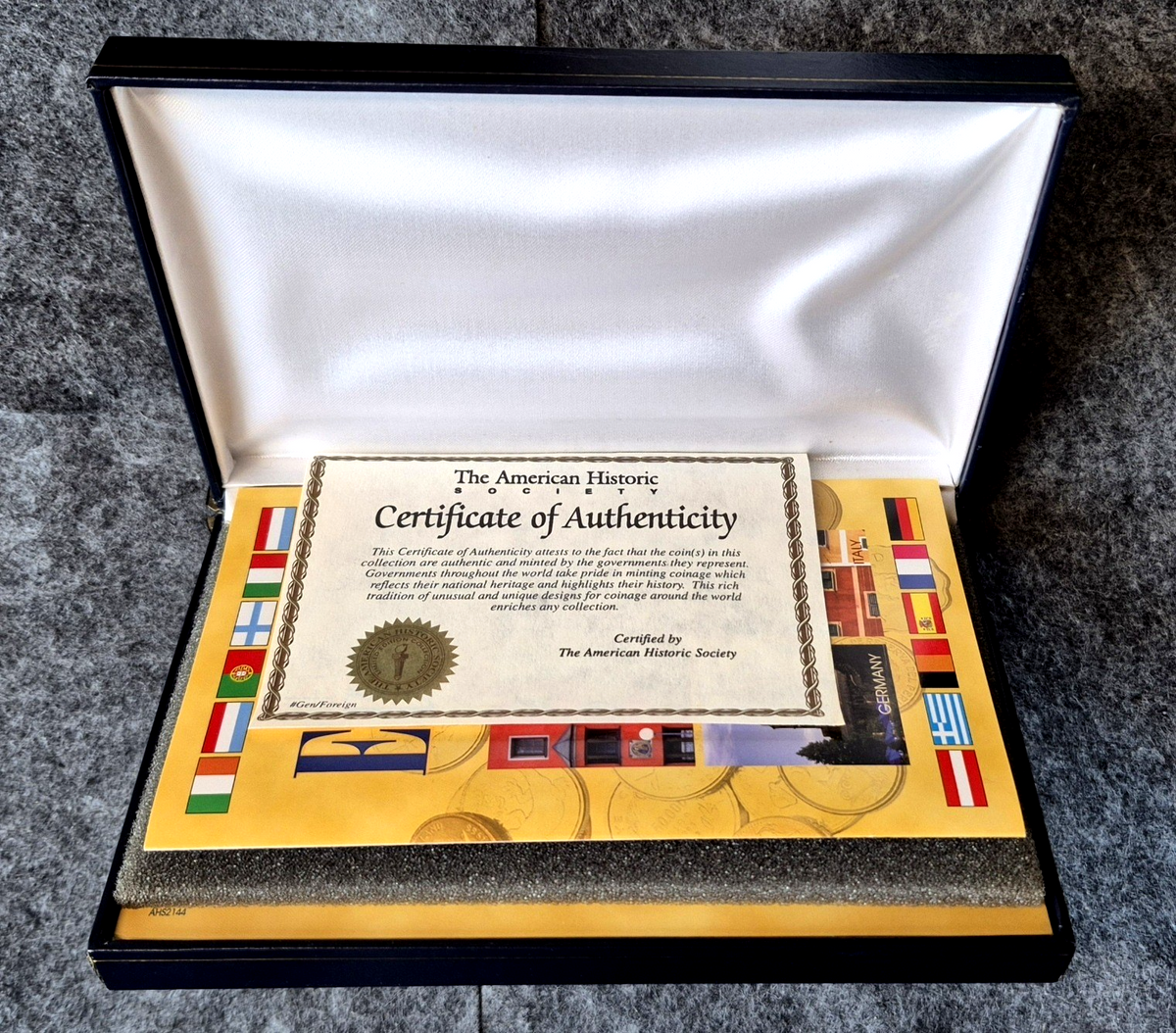 The Last Coins of Europe 12 Coin Set American Historic Society COA Box Pre-Euro