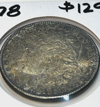 1878 FIRST YEAR Morgan Dollar 90% Silver SUPER Toned Sharp INCREDIBLE Features
