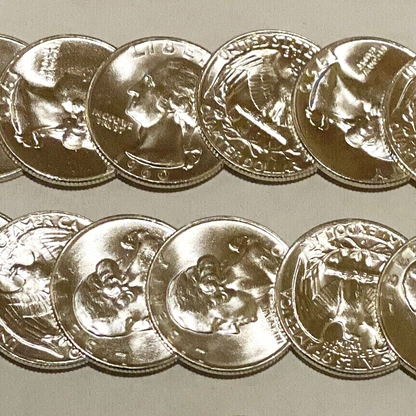 1960-D Washington Silver Quarter 25c BU Brilliant Uncirculated ++ Strong Detail