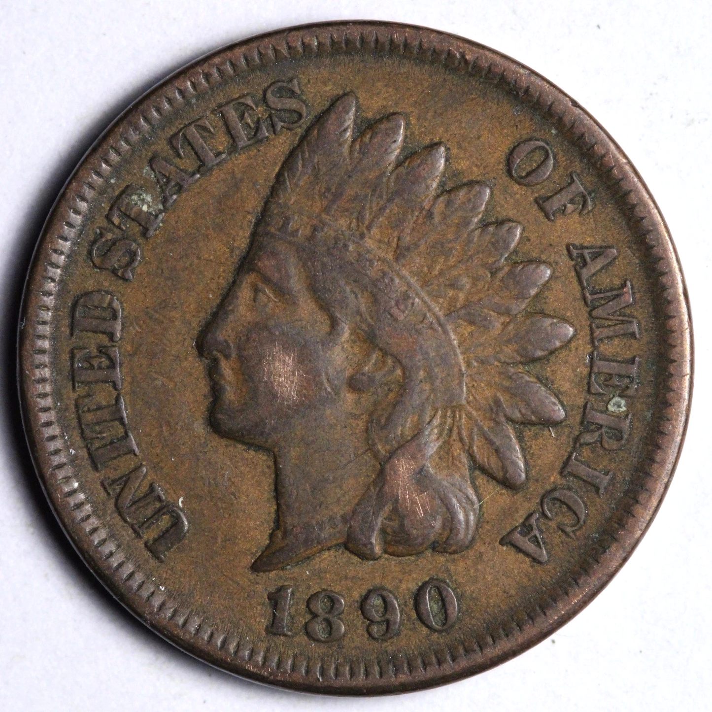 1890 Indian Head Penny Fine - Very Fine Condition (F-VF) Very Sharp Strike Coins