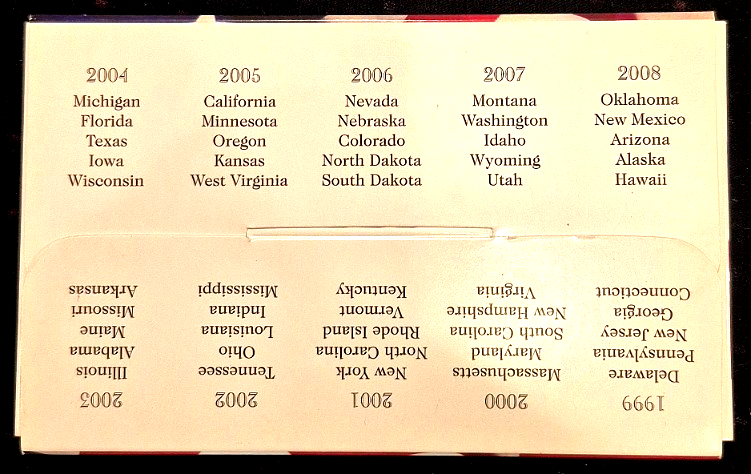 2006 Platinum Edition State Quarter Collection – 5 Coin Set