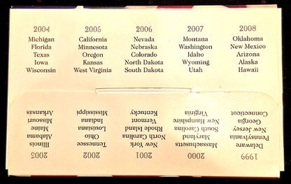 2006 Platinum Edition State Quarter Collection – 5 Coin Set