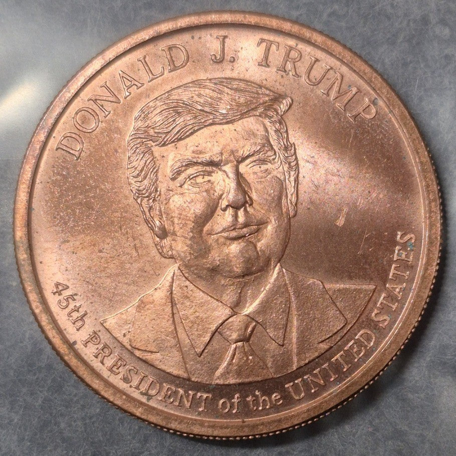 Donald J Trump 45th President 1 oz .999 Fine Copper Round Vigilance Eagle GSM