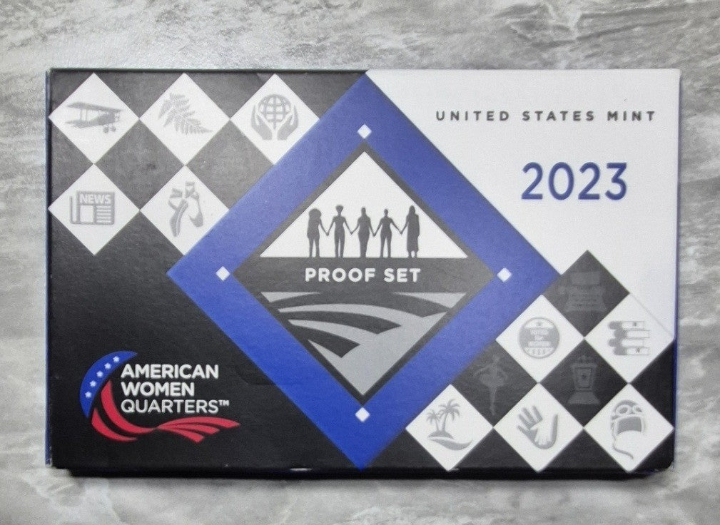 2023-S American Women Quarters Proof Set 5 Coin Bessie Coleman Roosevelt OGP COA