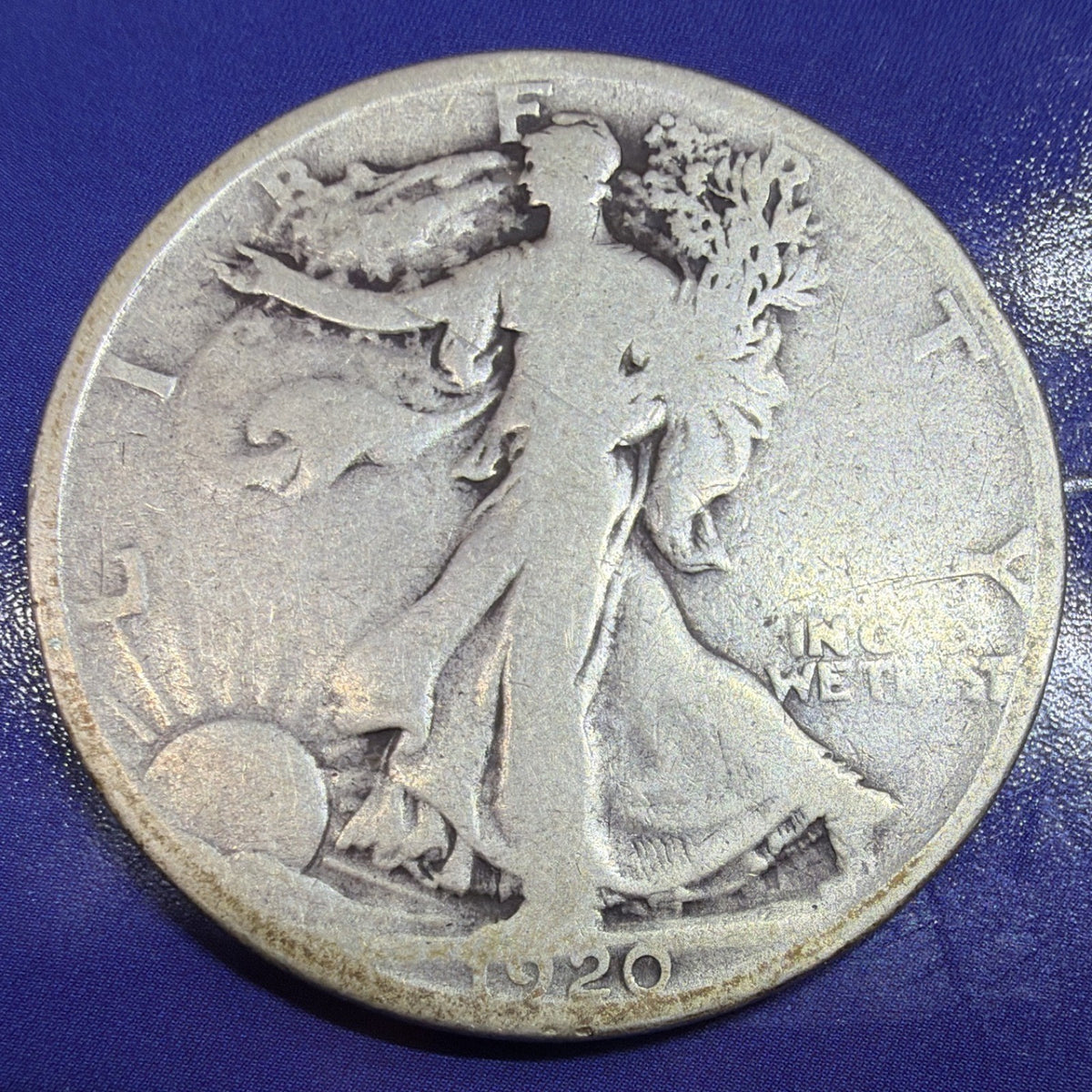 1920 Walking Liberty Half Dollar 50C G Good 90% Silver US Coin Philadelphia