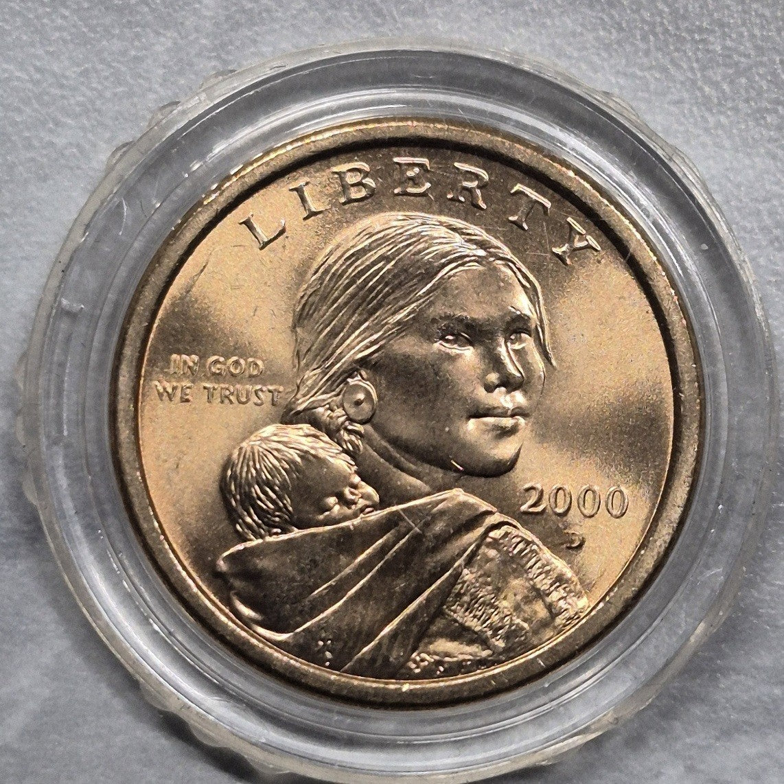 2000-D Sacagawea Golden Dollar $1 First Year Uncirculated BU Denver Mint Coin