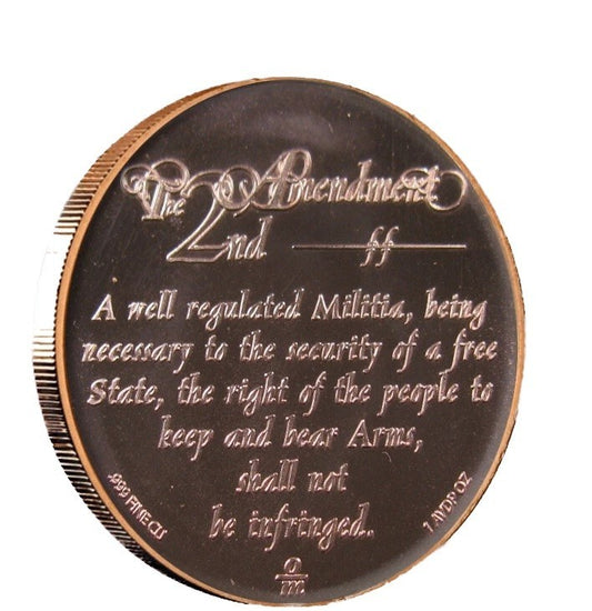 🔥 We The People 1 oz .999 Copper Round The 2nd Amendment - Right To Bear Arms