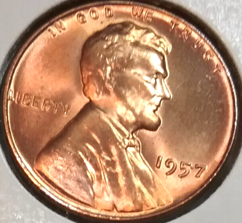 SET of 2 ✅ 1957 - P&D Lincoln Wheat 1c BRILLIANT UNCIRCULATED From OBW Roll