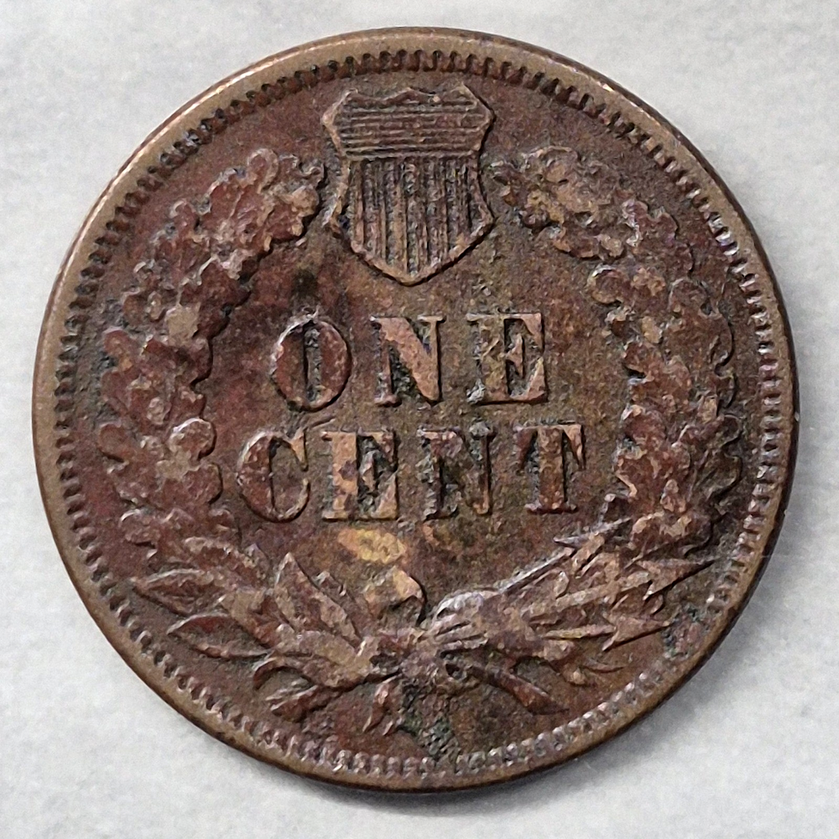 1876 Indian Head Cent Penny 1C VF Very Fine Semi Key Date Low Mintage Bronze