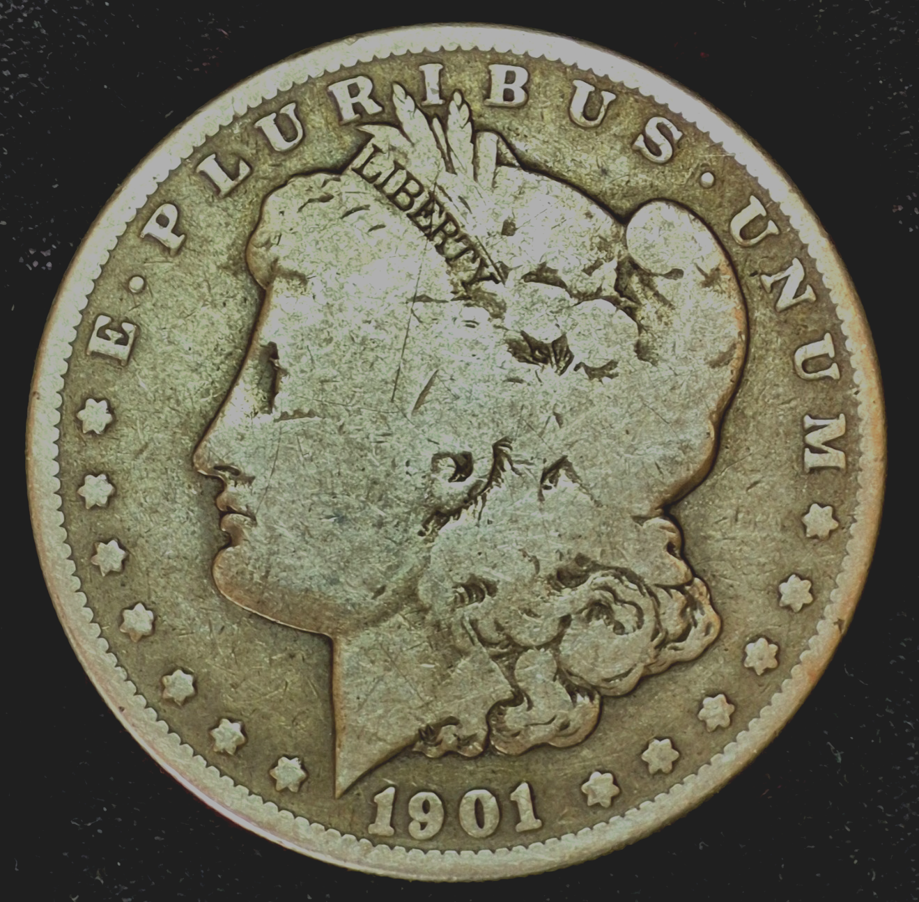 1901-S MORGAN DOLLAR-PREMIUM KEY DATE LOWER MINTAGE - VG FEATURES 90% SILVER $1