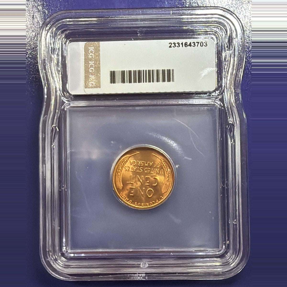 1947-D Lincoln Wheat Cent 1C ICG MS65 RD Red Slab Certified US Coin