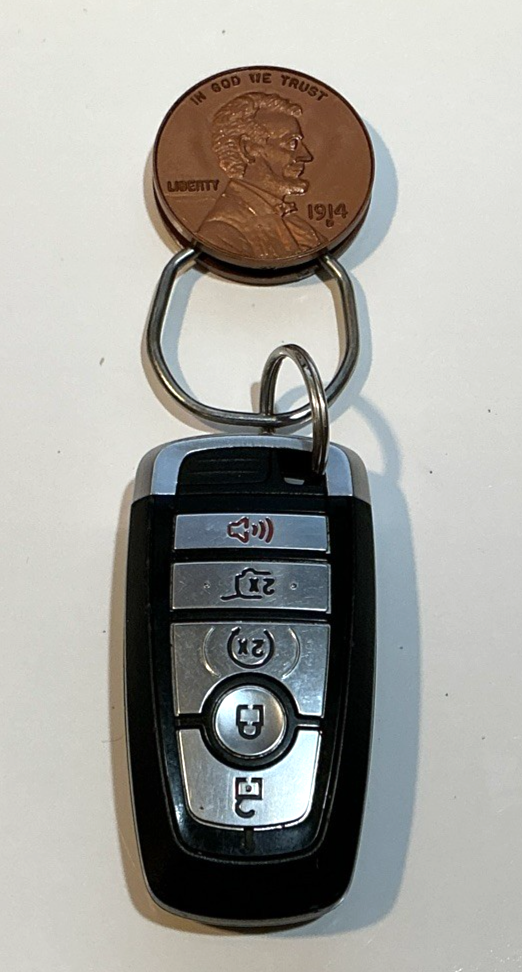 💰 1914 D Lincoln Cent Key Ring Advertising New In Package Honest Abe