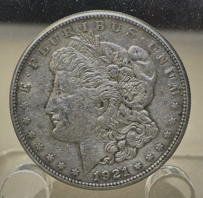 1921-s Morgan Dollar 90% Silver With EF-AU Circulated Toned Features 1$