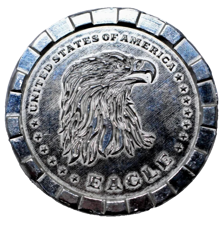 1 Oz 999 Silver Round United States of America EAGLE   LOVE, PEACE & HAYLEYBUG