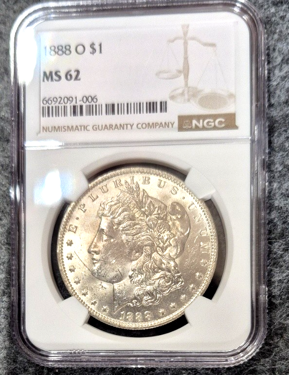 1888-O Morgan Silver Dollar NGC MS62 New Orleans Mint Certified $1 Coin