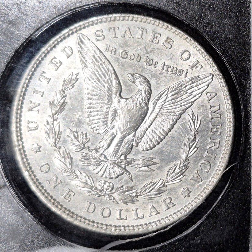 1896 P Morgan Silver Dollar $1 90% Silver Philadelphia Bright Lustrous AU+
