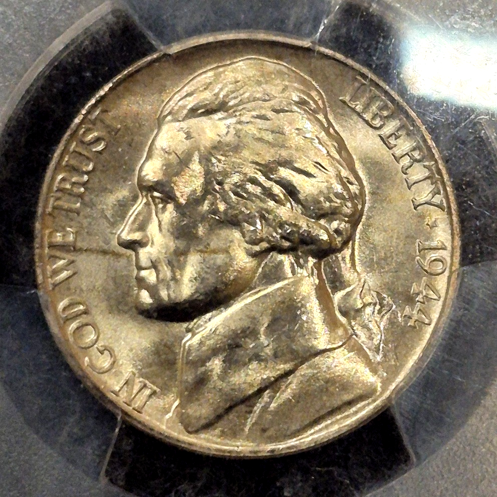 1944-D Jefferson Silver War Nickel PCGS MS65 5C 35% Silver WWII Wartime Gem BU