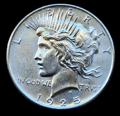 1925 Peace Dollar, VAM 1T Missing Ray, Top 50, Bright Coin Crisp MS+++ Features