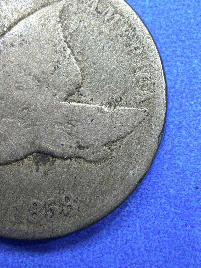 1858 Flying Eagle Cent AG Honest Wear Pre Civil War First Small Cent Type Coin