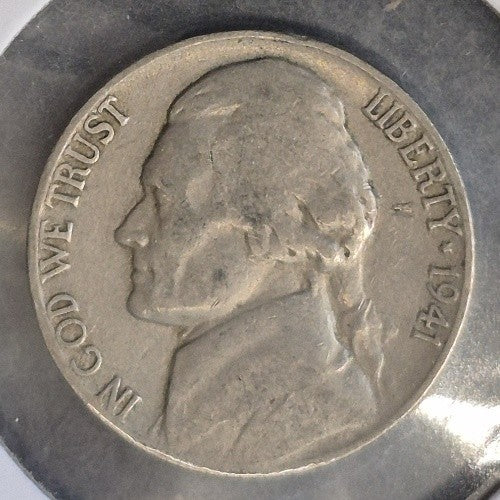 1941-D Jefferson Nickel 5C Denver Mint Pre-War Early Date Monticello Fine