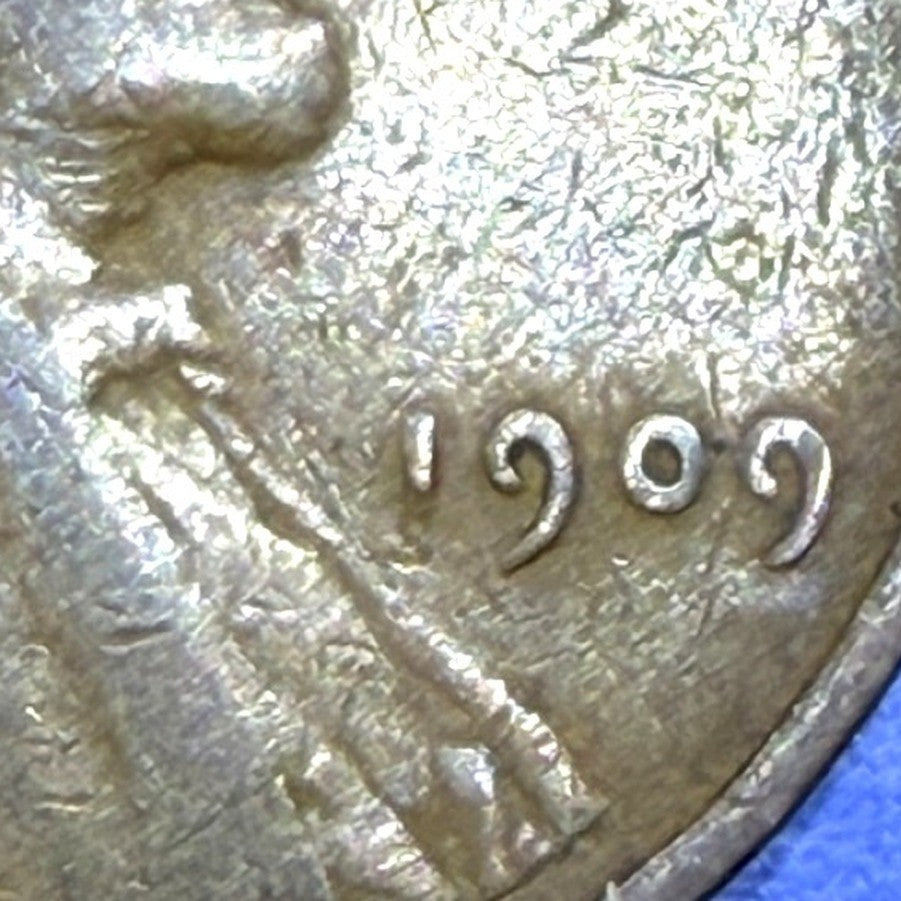 1909 Lincoln Wheat Cent 1C Penny F Fine First Year of Issue Philadelphia US Coin