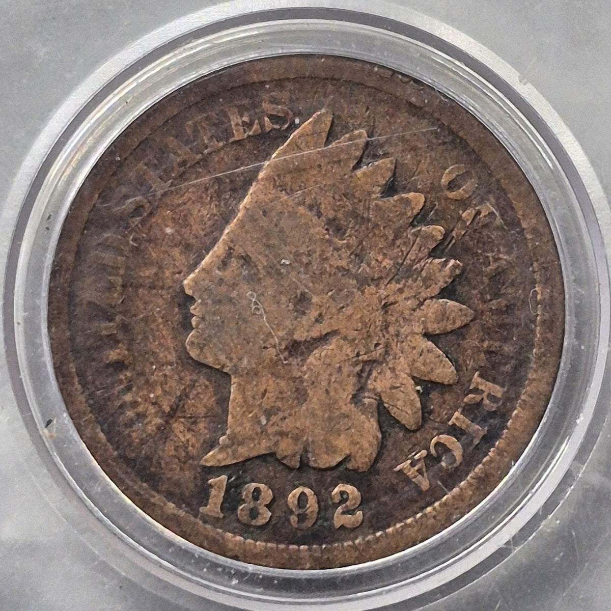 1892 Indian Head Cent Penny 1C VG Very Good Bronze Philadelphia Antique US Coin