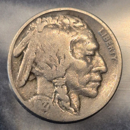 1927 Buffalo Nickel 5C Indian Head Five Cents Philadelphia Mint Coin Good