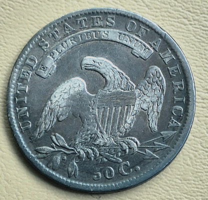 1834 Cap Bust Half Dollar Full Letter Edge Large Letter Large Date XF Features
