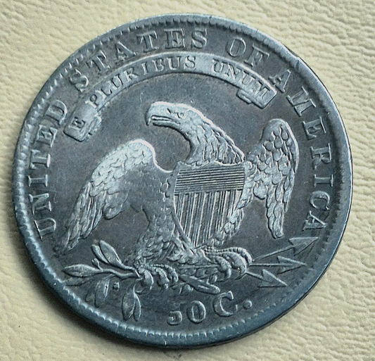 1834 Cap Bust Half Dollar Full Letter Edge Large Letter Large Date XF Features