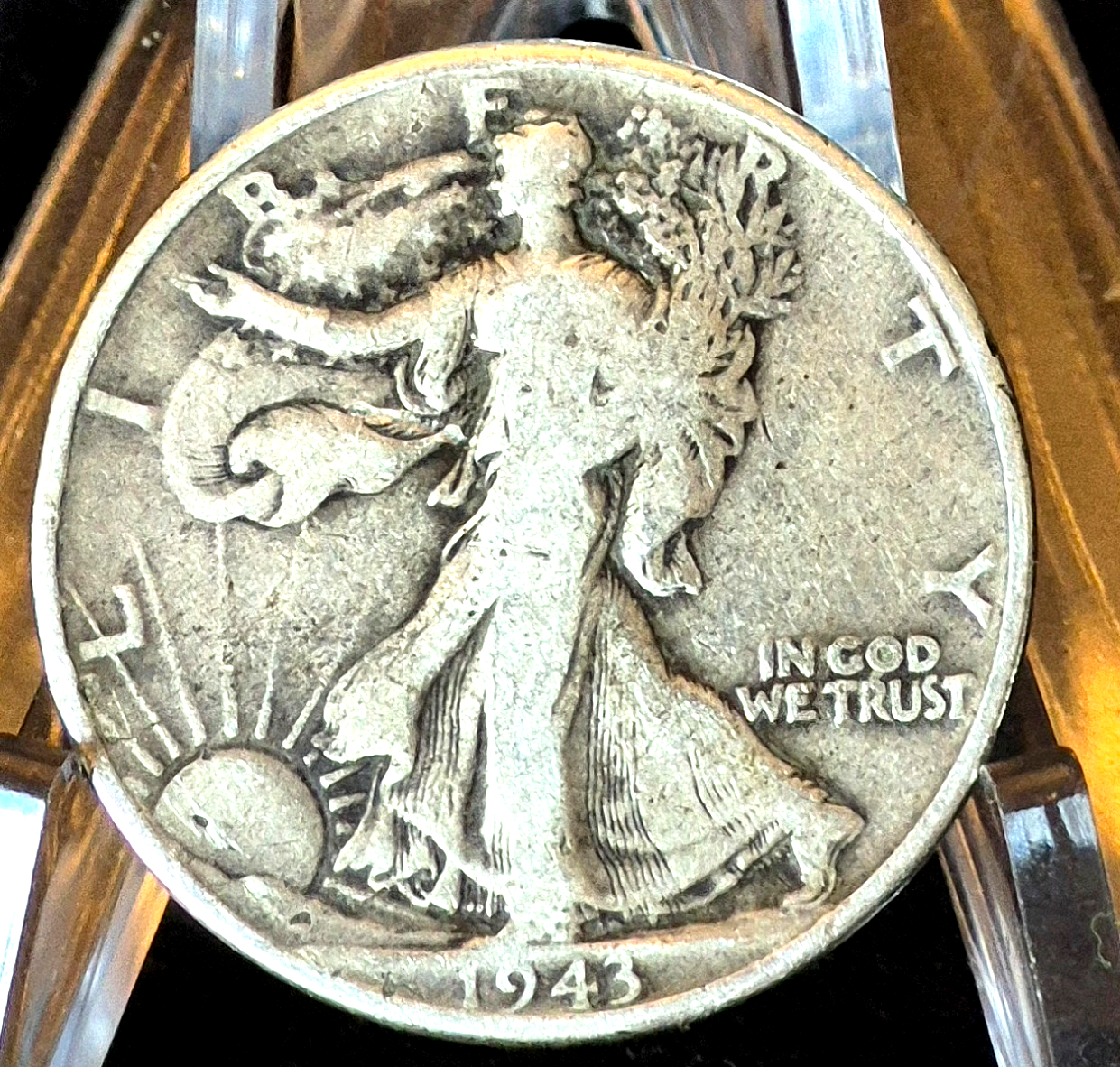1943 Philadelphia Walking Liberty Half Dollar 90% Silver VG-F Features