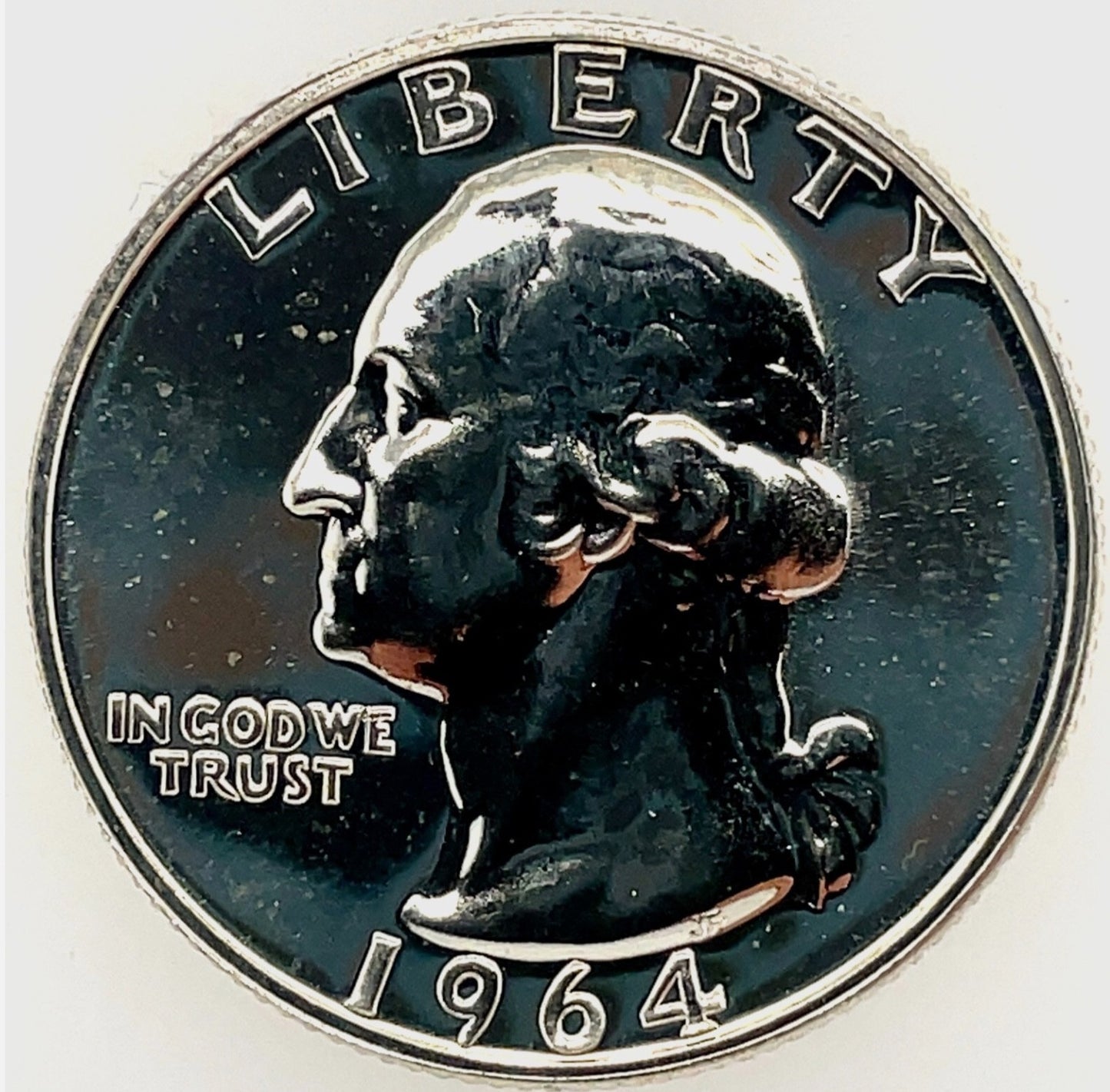 ✅ PROOF 1964 P Washington 90% SILVER Quarter GEM PERFECT Double Struck Coin ✅