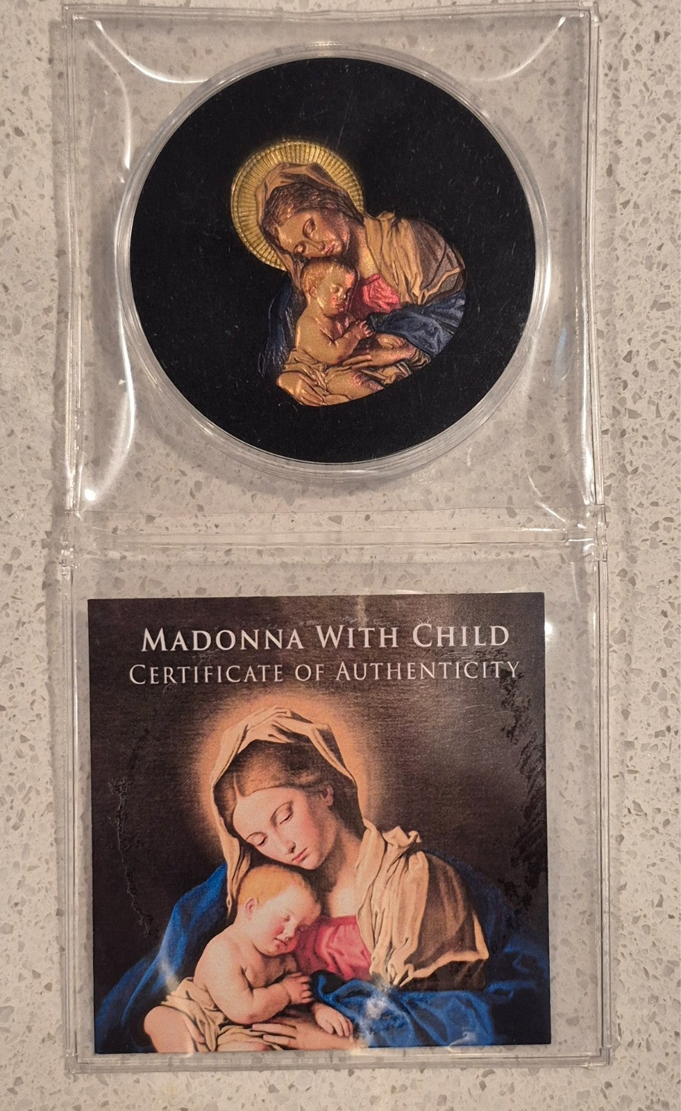 2021 Ghana Madonna &Child CuNi Colorized BU GH¢2 Coin GEM BU  { 1 of Only 1,500}