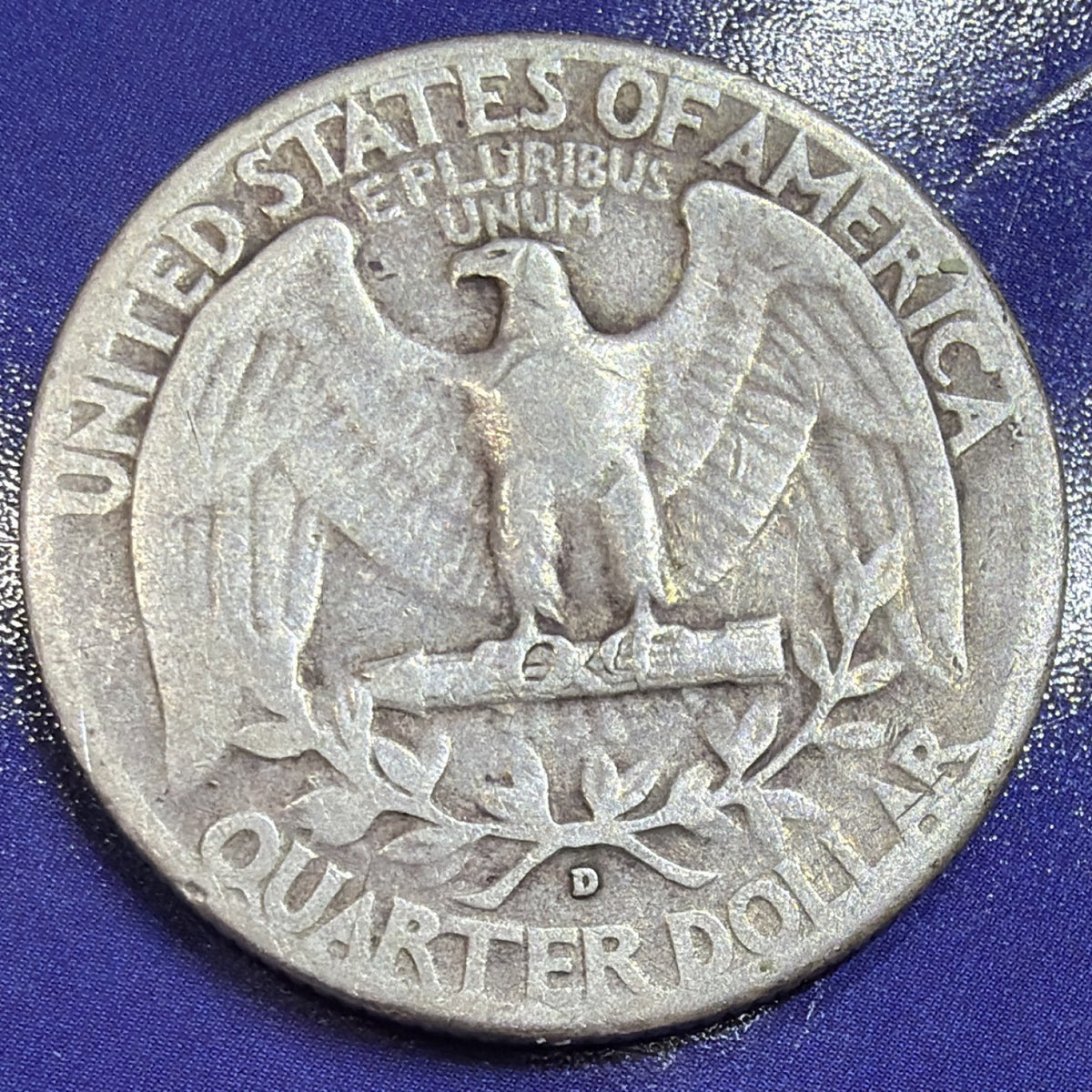 1937-D Washington Quarter 25C VG 90% Silver US Coin Denver