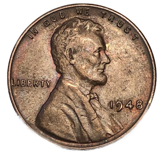 1948 P Lincoln Wheat Cent (G-F) Good to Fine Circulated 1c Copper Coin